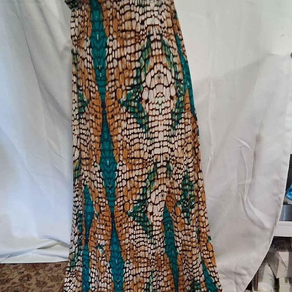 Elegant Multicolor Maxi Skirt Size L